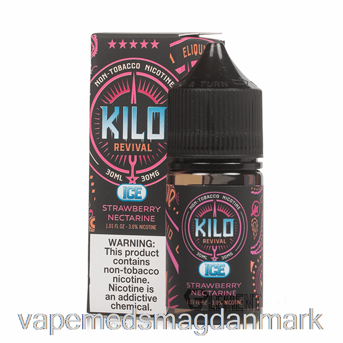 Vape Juice Er Jordbær Nektarin - Kilo Revival Salt - 30ml 50mg